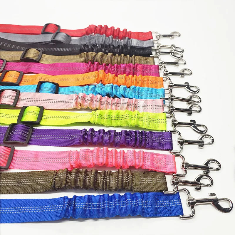 

Adjustable Elastic Force Pet Cat Dog Car Seat Belt Pet Seat Vehicle Dog Harness Lead Clip Safety Lever Traction Dog Collars