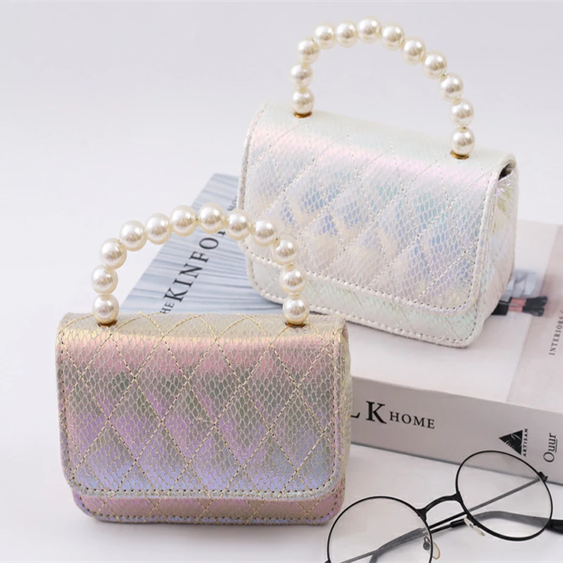 Маленькая сумка для девочек аксессуаров модная с жемчугом Корейская версия