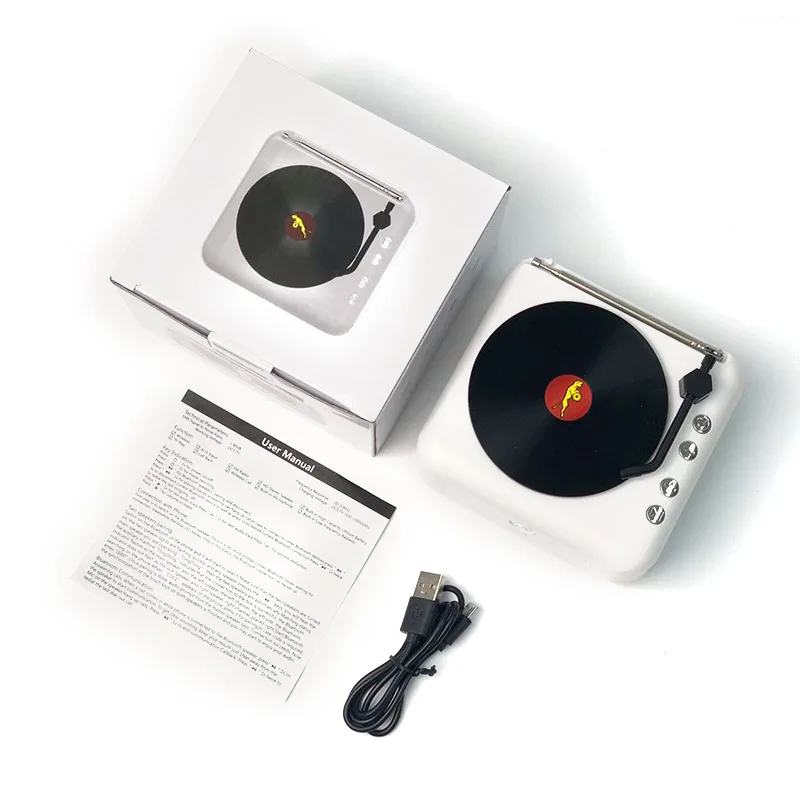 Беспроводная Bluetooth-колонка креативный ретро-проигрыватель записей Портативная