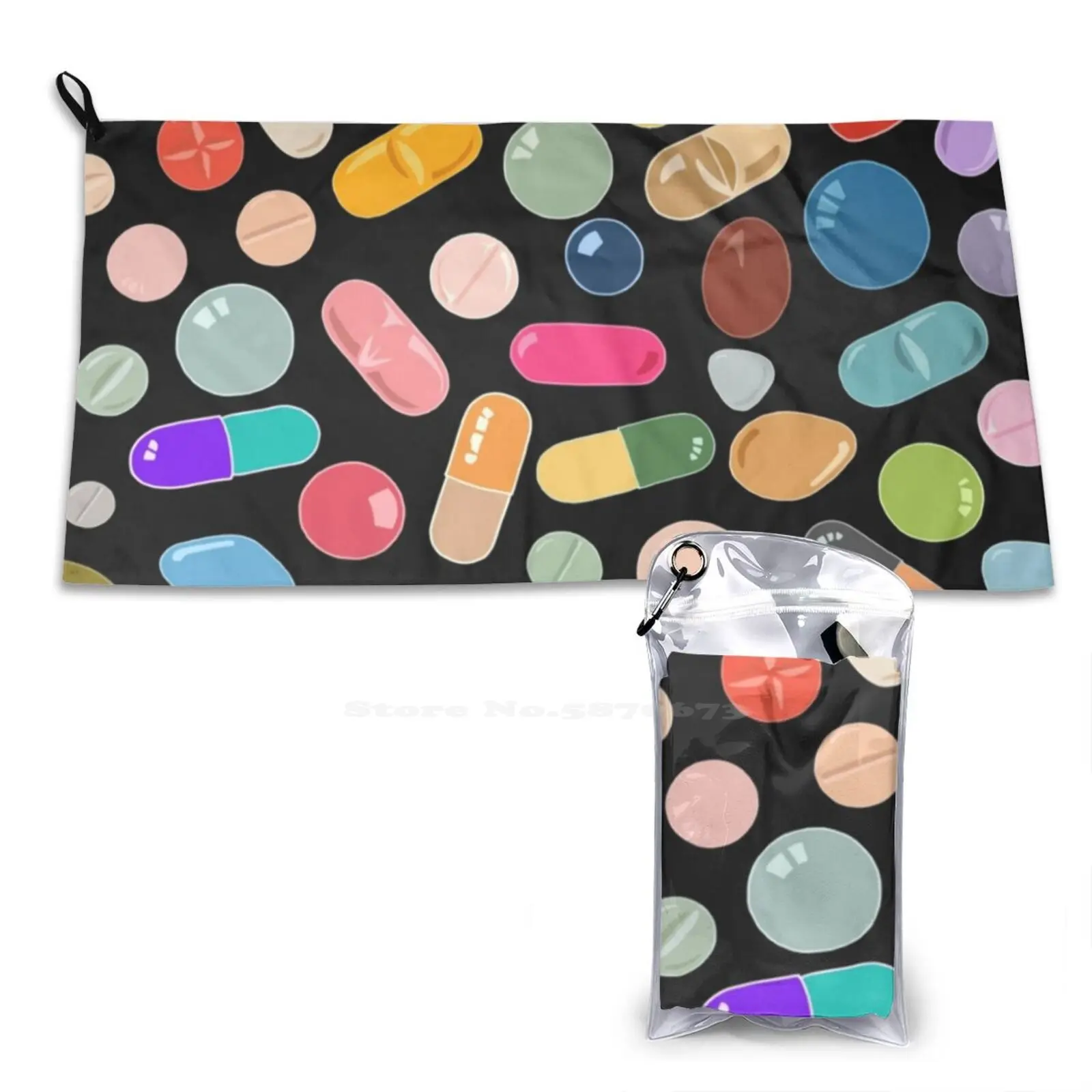 Quick Dry Happy Pills Darkness Party Sunny Pills Emotional Black Moody Colorful Colourful