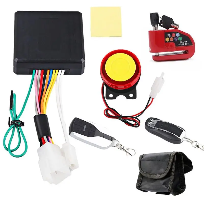 

Motorcycle Lock With Security Alarm | Scooter Locks Anti-Theft Security Wheel | Waterproof Disc Padlock Alarm Flexible Reminder