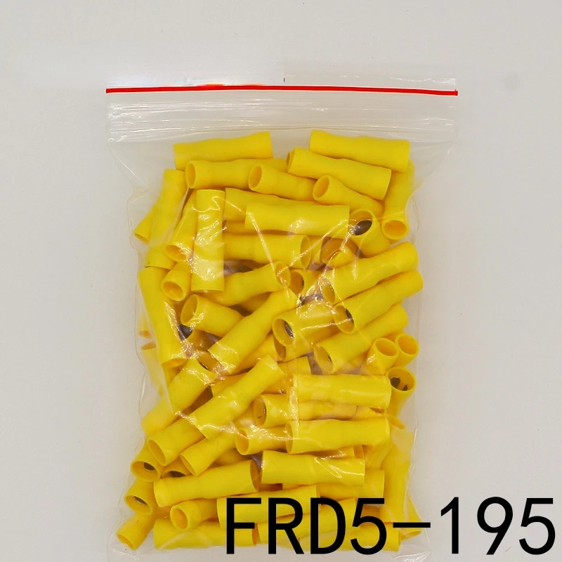 

FRD5-195 FRD5.5-195 100PCS Bullet Shaped Female Insulating Joint Wire Connector Electrical Crimp Terminal AWG12-10 FRD