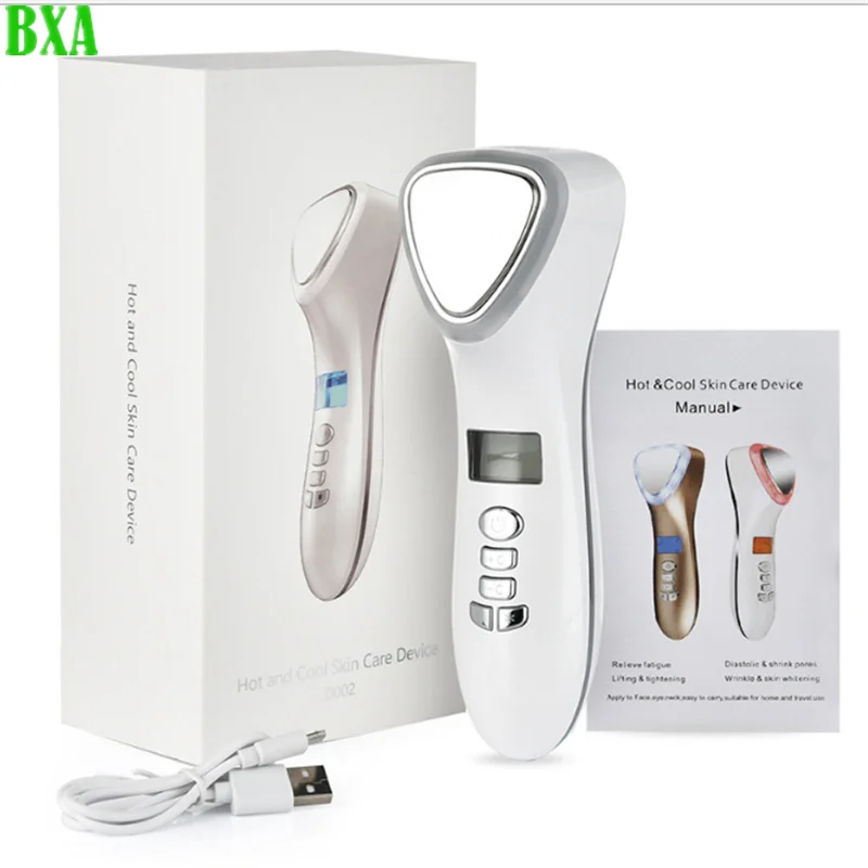 

Household Hot Cold Hammer Ultrasonic Cryotherapy LED Photon Shrink Pores Facial Lifting Vibration Massager Ultrasound Skin Care