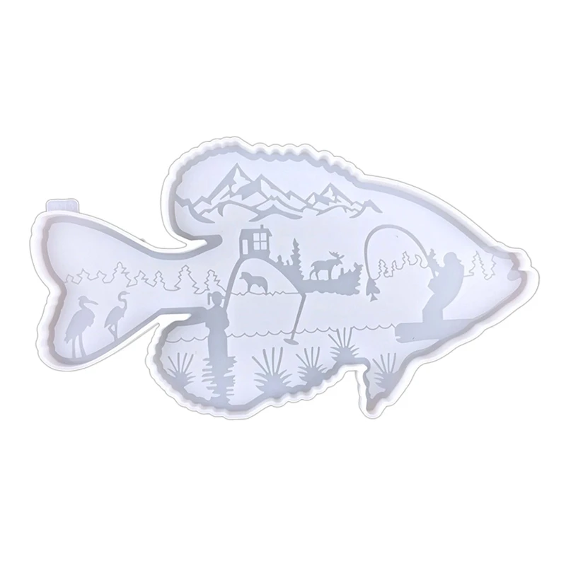 

Эпоксидная форма для украшения рыбы, подставка «сделай сам» для настольного стола, коробка для хранения, силиконовая форма, настенное украш...