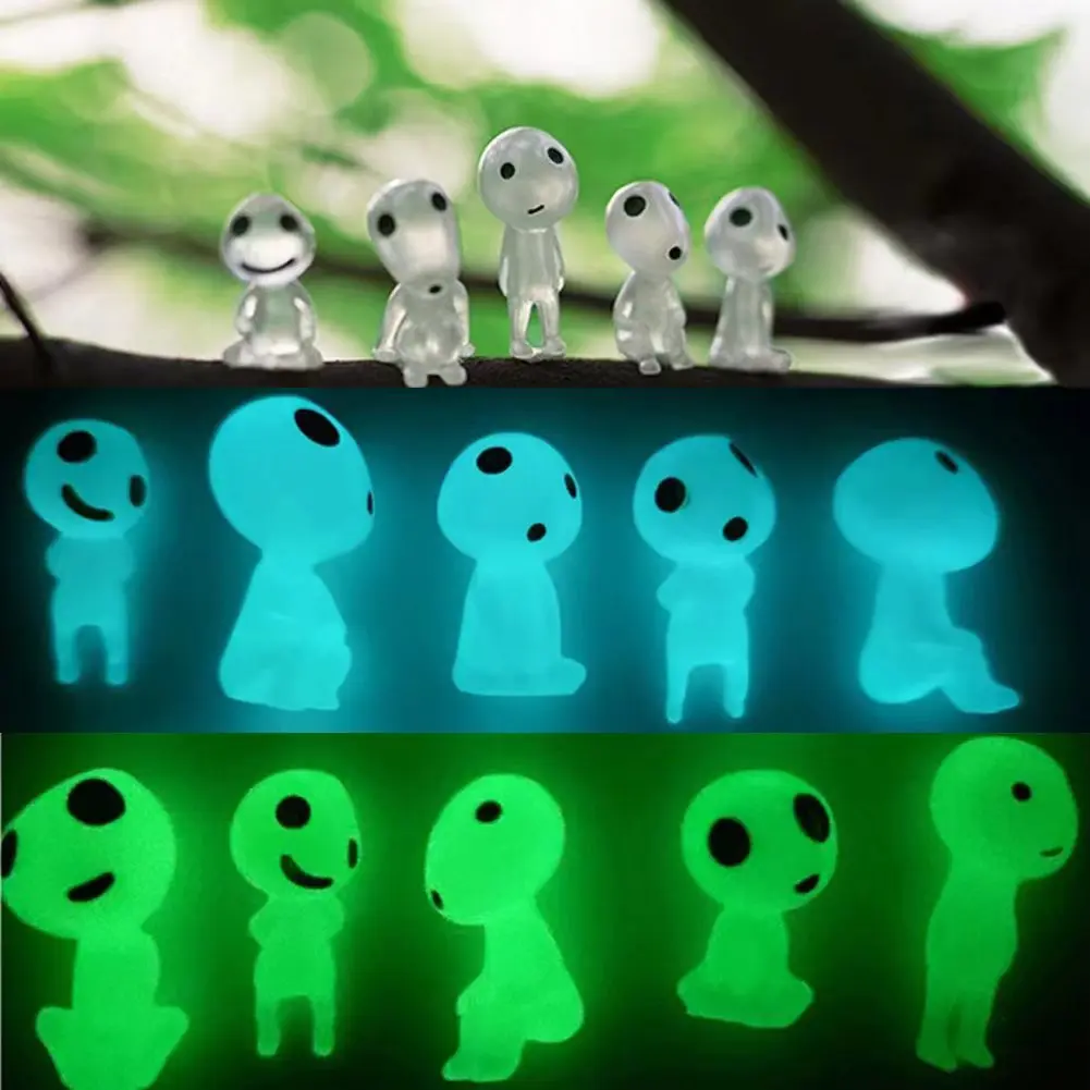 

10/20Pcs Micro Luminous Tree Spirits Micro Landscape Figure Ornament Outdoor Glowing Miniature Statue Mini Garden Accessories