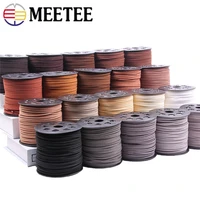 90meterroll meetee 2 8mm suede rope leather cords woven cord wire necklace bracelet diy handmade jewelry decoration accessories