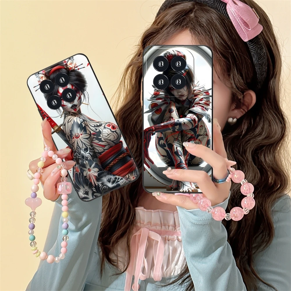 Чехол для мобильного телефона с татуировками Geisha чехол Xiaomi 14 13 12 11 10 9 T Ultra Lite Pro S SE X