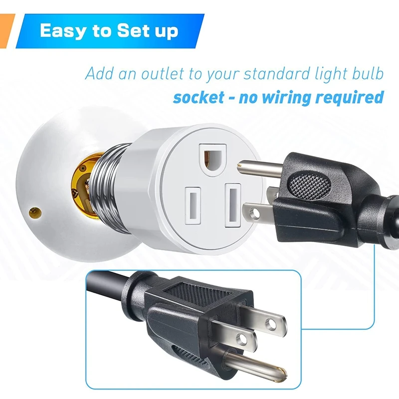 

4 шт./упаковка, Поляризованные гнезда с 3 зубцами, E26/E27