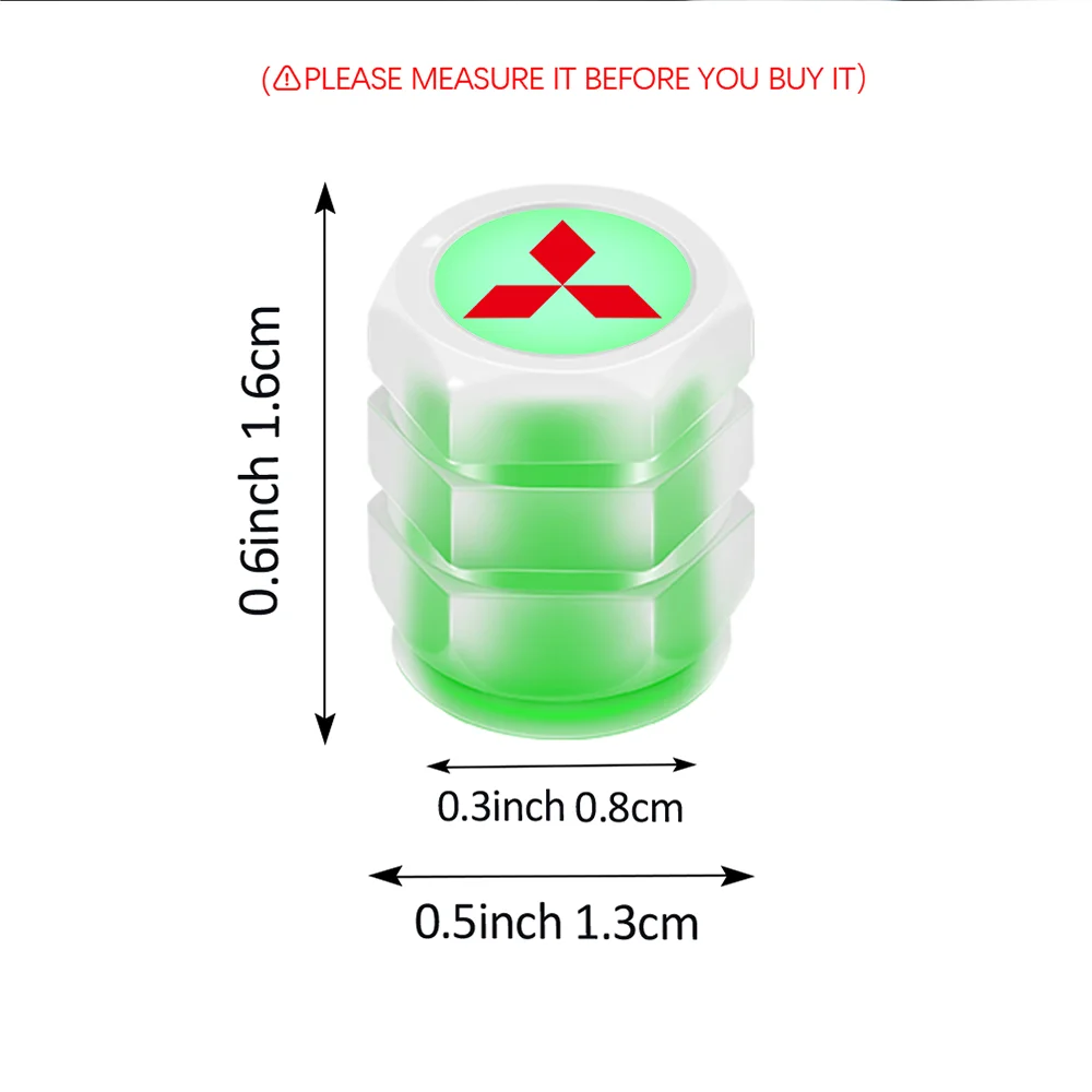 Светящиеся автомобильные значки колпачки для клапанов шин чехлы Mitsubishi Ralliart ASX