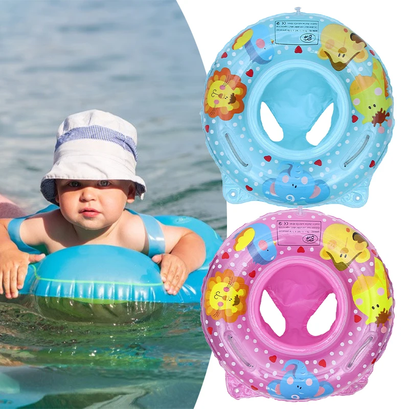 

Double Handle Safety Baby Seat Float Swim Ring Inflatable Infant Swimming Pool Rings Water Toy Swim Circle Kids Swim Accessories