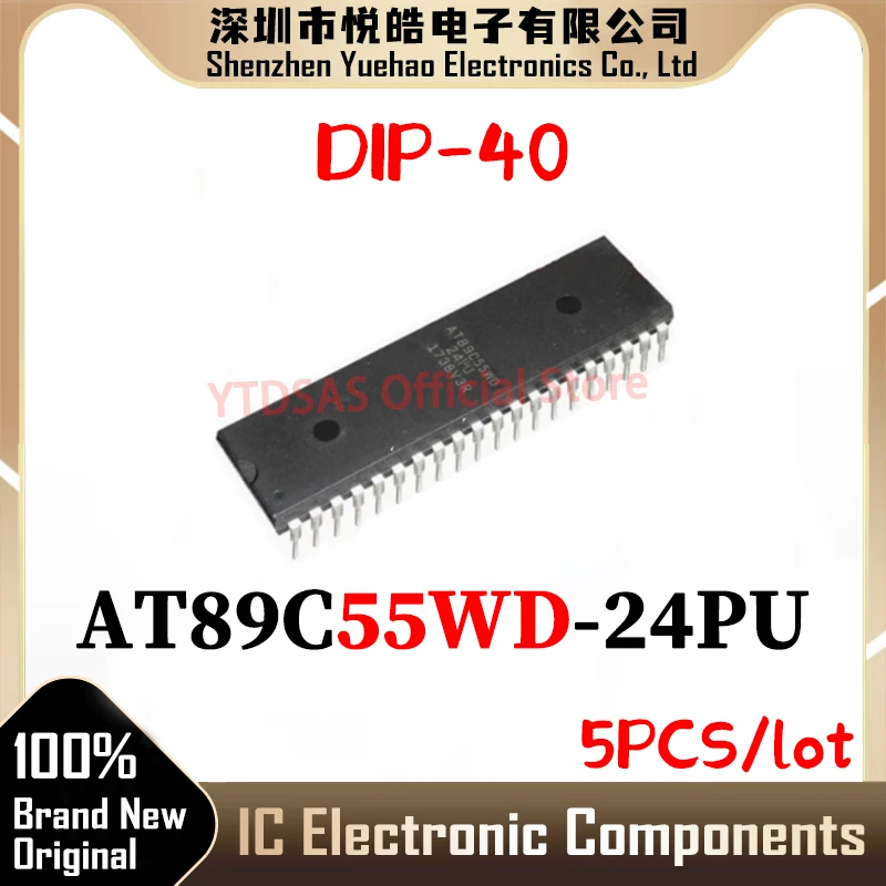 5-10PCS AT89C55WD-24PU AT89C55WD AT89C55 AT89C AT89 DIP-40 IC MCU Chipset