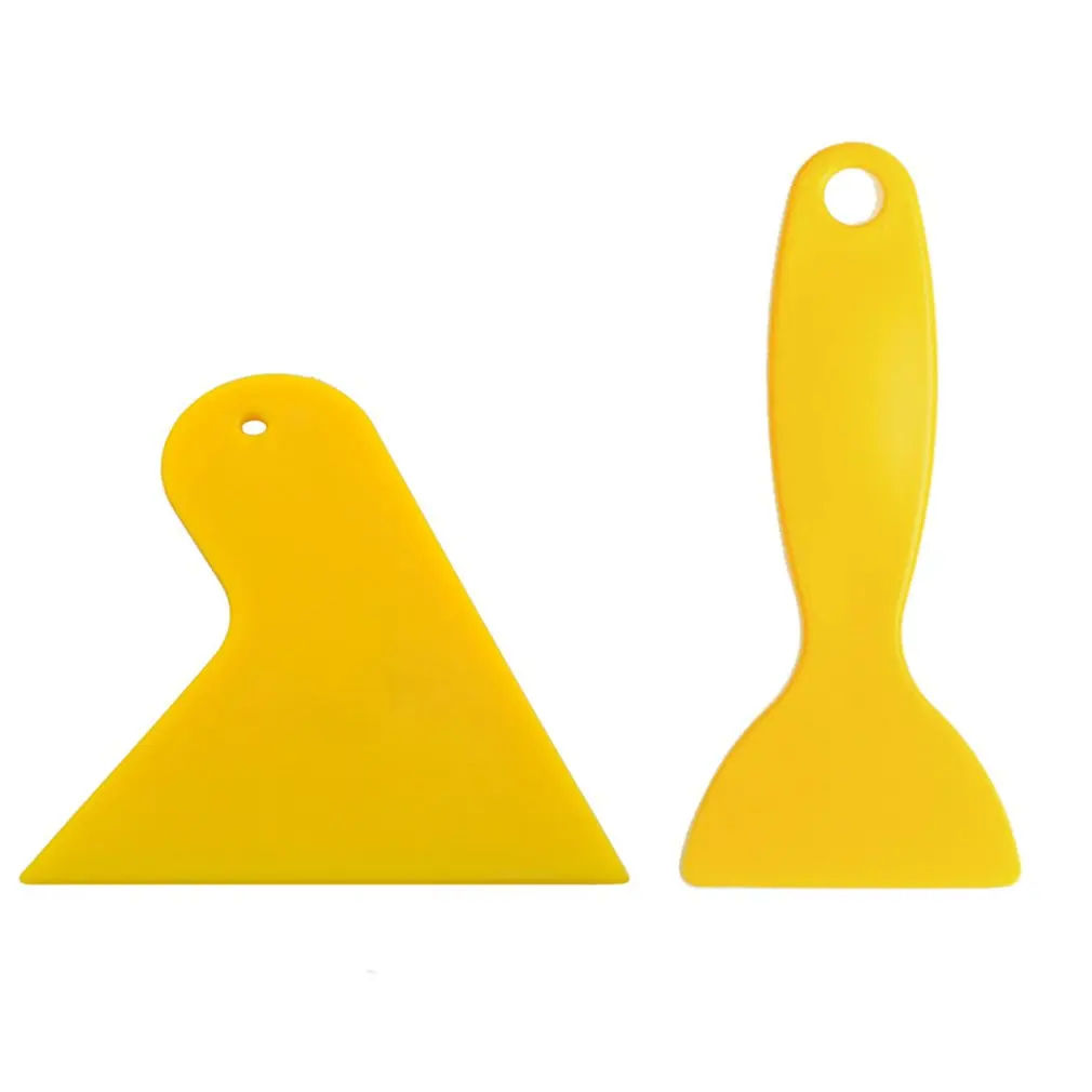 

1pc Yellow Plastic Small Scraper Car Film Tools Wiper Plate Glass Car Sticker Tools Film Scraper Car Film Tools Scraper