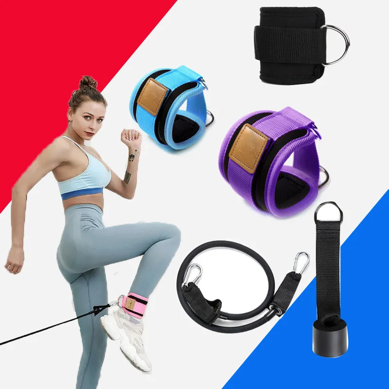 

Resistance Bands With Ankle Straps Cuff With Cable For Attachment Booty Butt Thigh Leg Pulley Strap Lifting Fitness Exercise