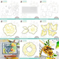 flower metal cutting die and plastic stencil for diy hot foil scrapbooking paper card embossing decoration photo album craft die