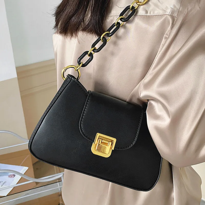 

Popular Texture Bag Women's Bag 2022 New Trendy Texture Messenger Bag Fashion Wild Chain Shoulder Underarm Bag