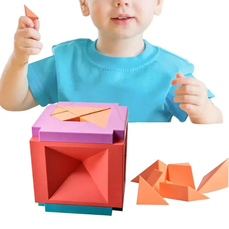 

3D Tangram | Обучающие головоломки для детей | Набор пазлов Монтессори, игрушка для мозга, игрушка Монтессори, магнитная доска для детей