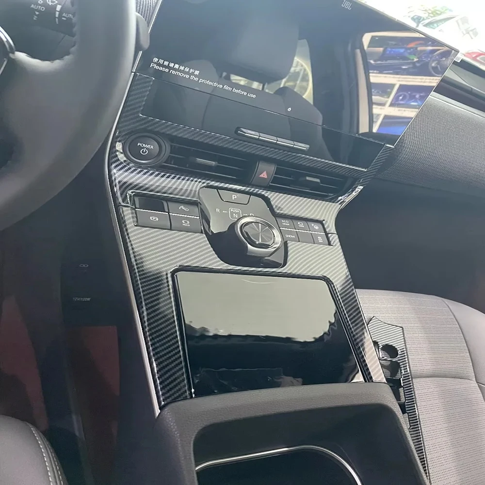 

For Toyota BZ4X EA10 2022 2023 ABS Carbon Fiber Center Console Gear Shift Cover Sticker Trim panel Frame Decoration