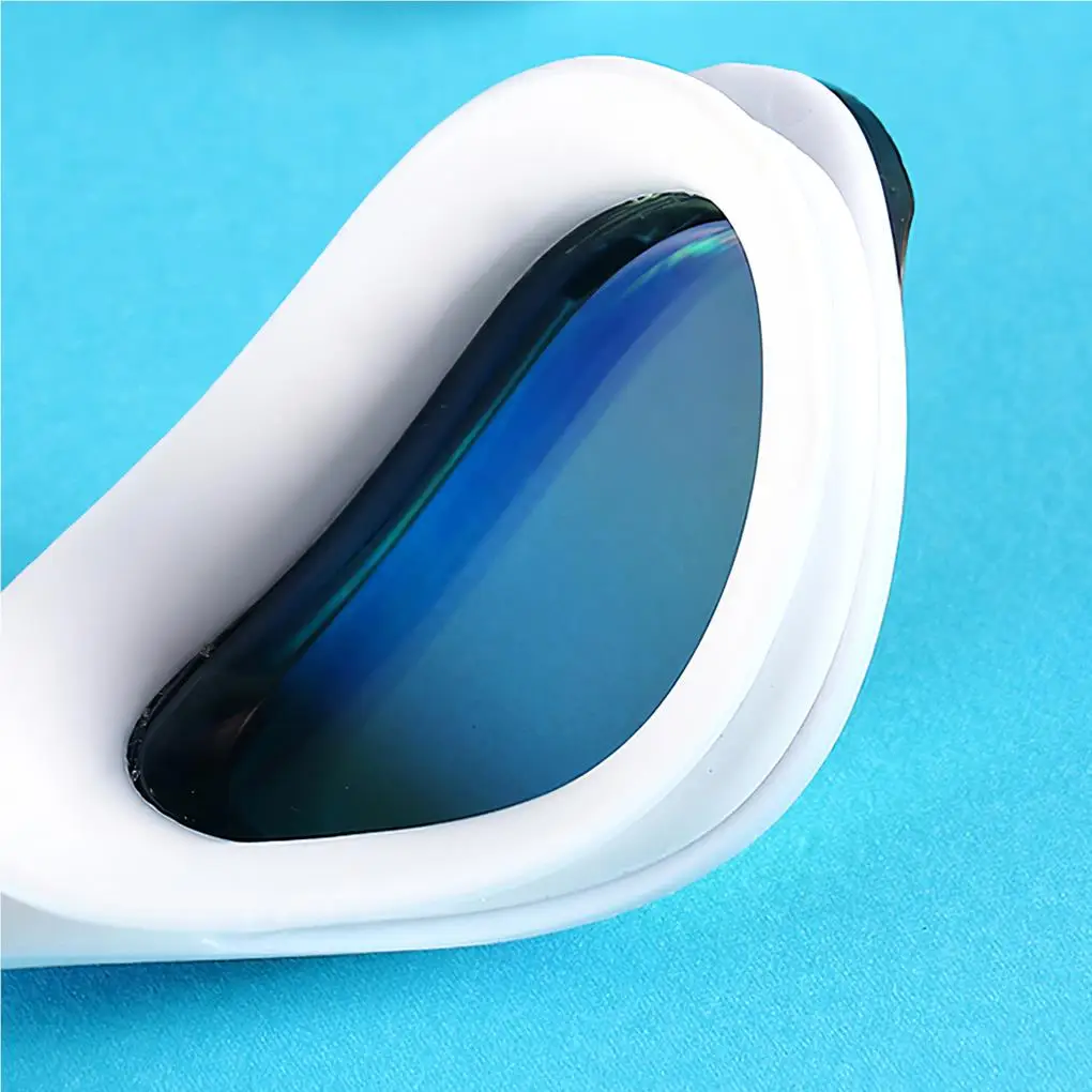 

Swimming Goggles with Earplug Coated Plating Clear View Optical Swim Glasses Flowing Lens Waterproof Eyeglasses Sports Eyewear