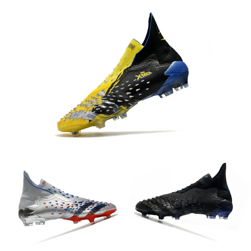 

Best Quality Men PREDATOR FREAK + FG High Ankle Soccer Cleats Mens Outdoor Football Boots Free Shipping