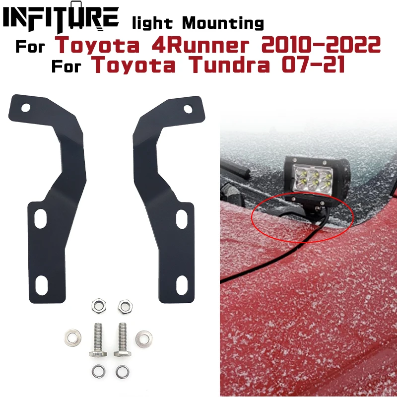 

Автомобильный светодиодный рабочий фонарь, верхний капот, прожектор, противотуманный фонарь, монтажный кронштейн для Toyota 4Runner 2010-2022 для Toyota Tundra 2007-2021