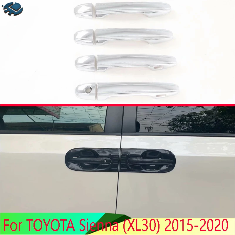 Для TOYOTA Sienna (XL30) 2013-2020 хромированная крышка дверной ручки из АБС-пластика с умным