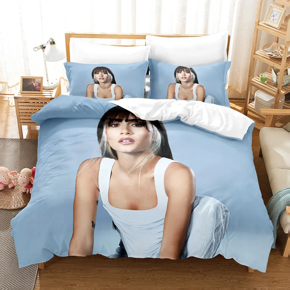 Фото Испанский комплект постельного белья для певицы A-Aitana, пододеяльник для певицы, 3 шт., двойное двойное полное постельное белье Queen King для взрослых и детей, одеяло №3