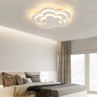 remote control modern nordic led ceiling lamp for living room bedroom dining room chandelier white flower simple design light