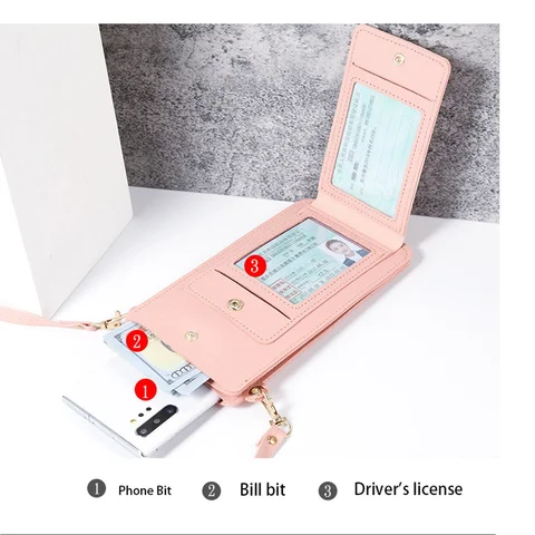 Женская оригинальная сумка, модная сумка через плечо для телефона с сенсорным экраном, сумки через плечо, кожаные сумки для мобильного телефона, сумки для IPhone 7 8/Huawei P20