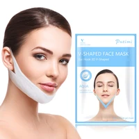 blue packaging v shape lifting face mask double hanging ear v face mask shape fox eye sleeping mask facial skin care tools