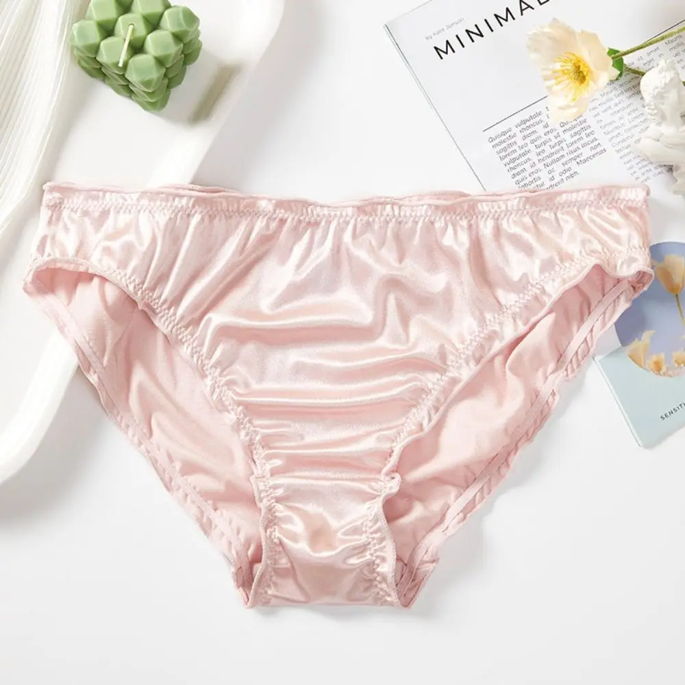 Женские атласные трусы с низкой талией | AliExpress
