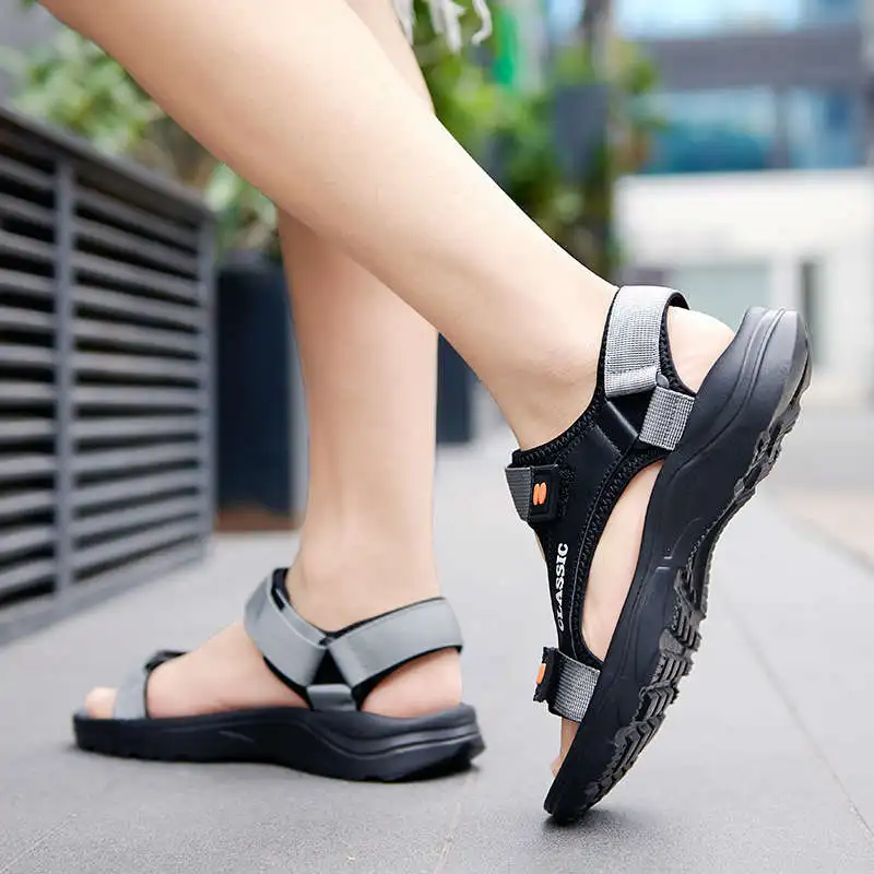 

Reef Sandals Men Shiny Slippers Men Summer Casual Leatherette Rubber Shoes Height Increasing Man Sneakers Without Laces Tennis