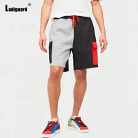 ladiguard 2022 stylish simplicity men fashion cargo shorts latesr casual drawstring shorts mens half pants sexy patchwork shorts