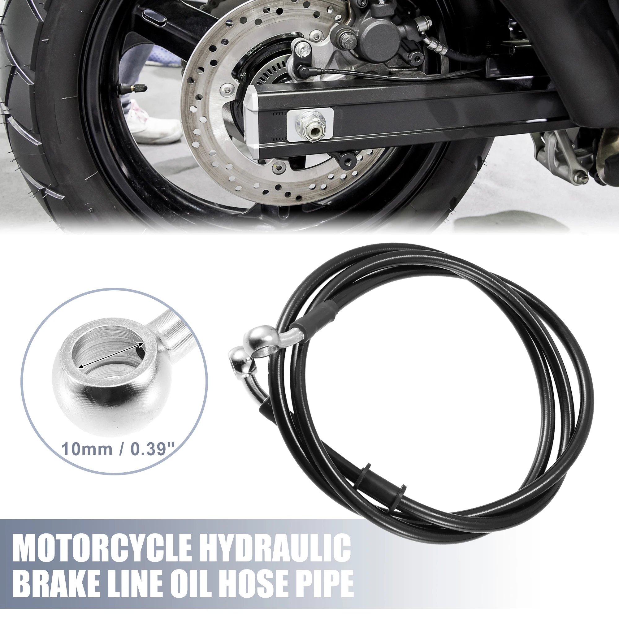 

Motoforti 140cm 150cm 180cm 190cm 55.12"-74.80" Length Motorcycle Hydraulic Brake Line Oil Hose Pipe Braided Cable 10mm ID