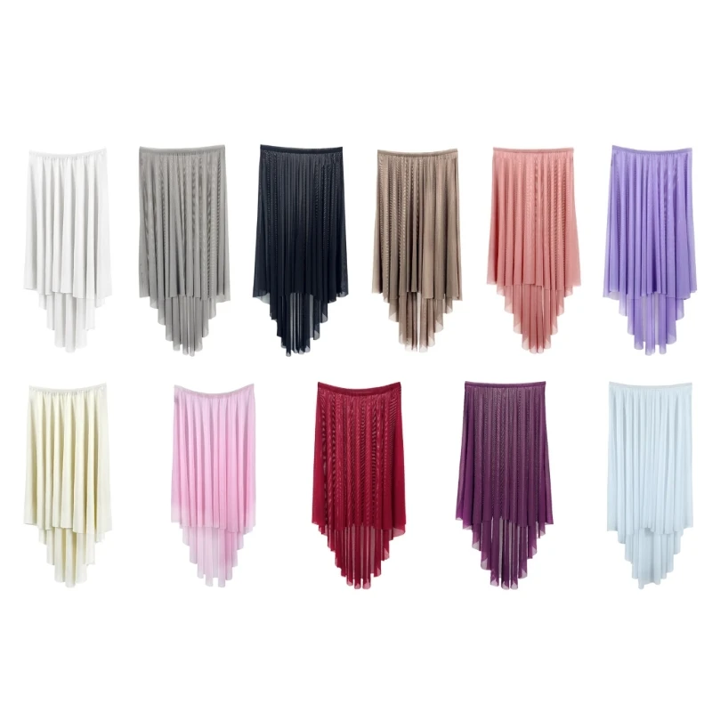 Женская балетная юбка с эластичной резинкой на талии и запахом нерегулярный
