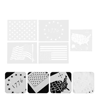5pcs creative map template american flag stencils diy wall decor painting template drawing stencils