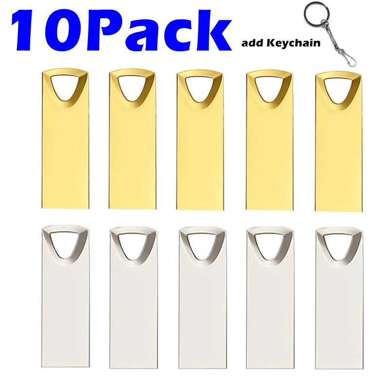 Металлический флеш-накопитель Usb 2,0, 128 Мб, 32 ГБ, 16 ГБ, 4 ГБ, 8 ГБ, 10 шт.