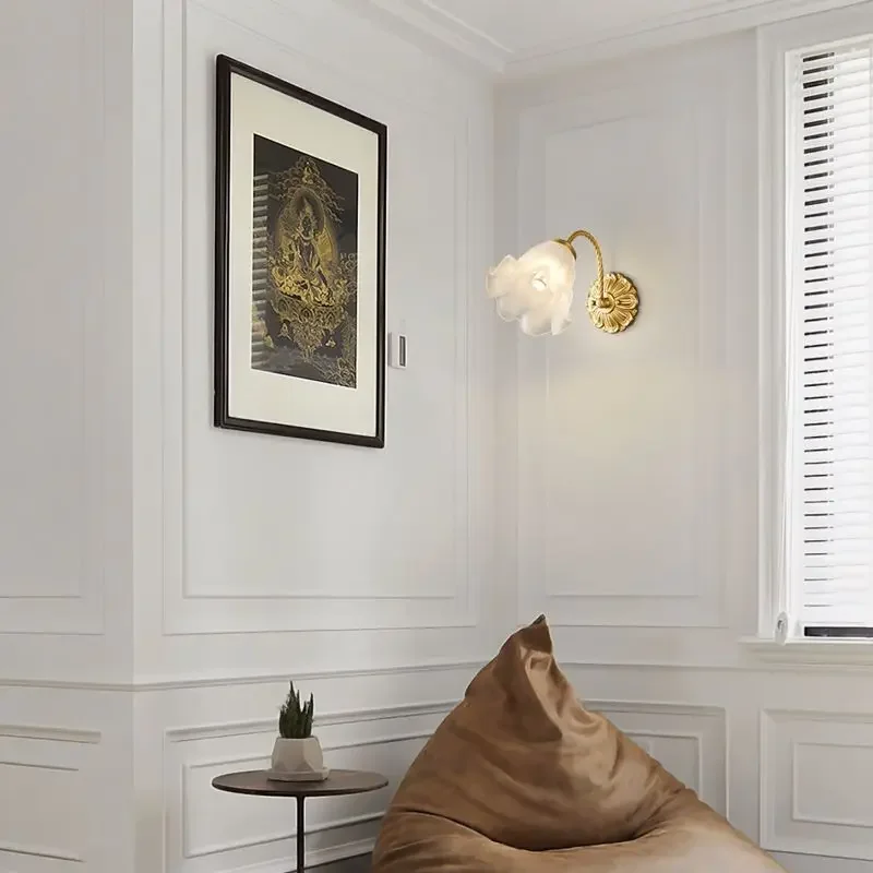 Скандинавские современные настенные светильники E14 стеклянные лампы для спальни