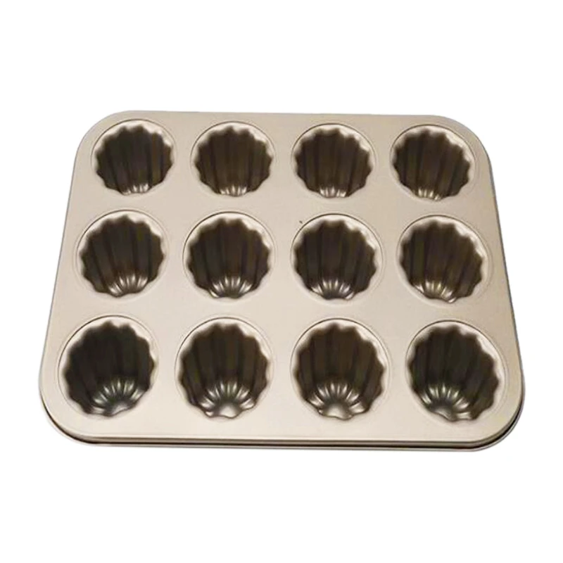 

Форма для кексов Canele, 12-полостная антипригарная форма для кексов, форма для выпечки кексов, для печи (золото шампанского)