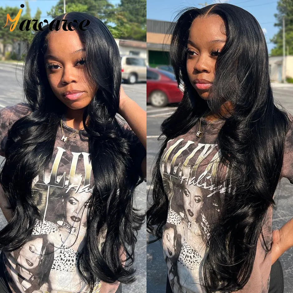 Yawawe волосы волнистые предварительно выщипанные без клея парик человеческие