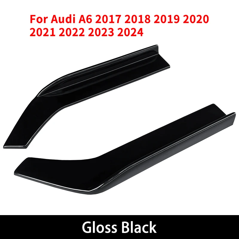 

Для Audi A6 2017-2024 2019 2022 Защитные уголки заднего бампера из карбона, сплиттеры, накладки, модификация, декор, АБС-пластик