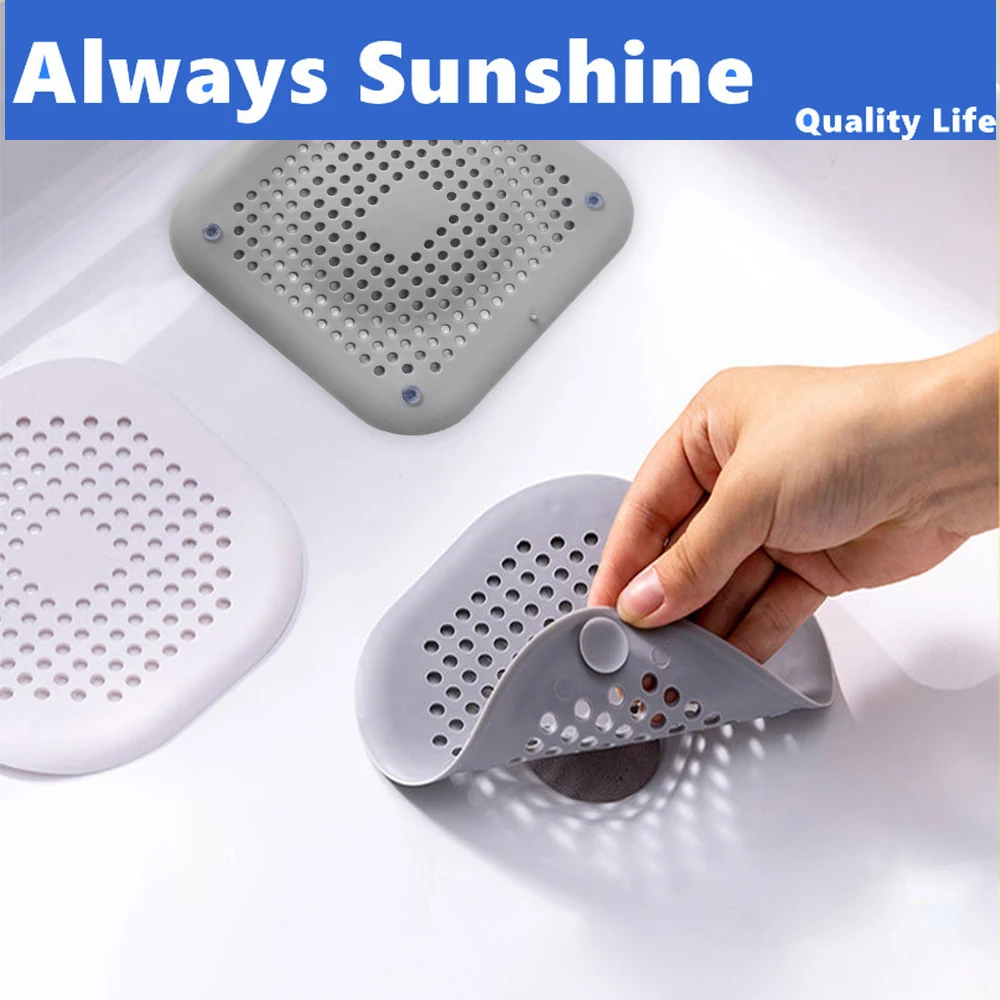 

Hot Sale Hair Filter Sink Anti-blocking Strainer Bathtub Shower Floor Drain Stopper Silicone Kitchen Bathroom Accessories