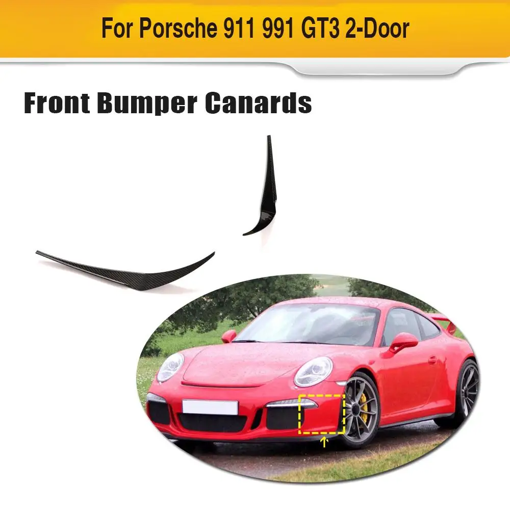 

Решетки для переднего бампера автомобиля, плавники, разветвители для Porsche 911 GT3 2017 2018, вентиляционные отверстия, отделка, сухое углеродное во...