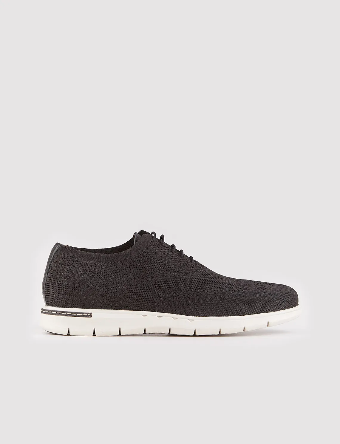 

Knitwear black lace-up men's casual shoes