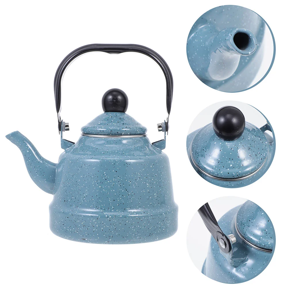 

Enamel Kettle Restaurant Teapot Portable Water Retro Teakettle Loose House Kitchen Essentials Camping