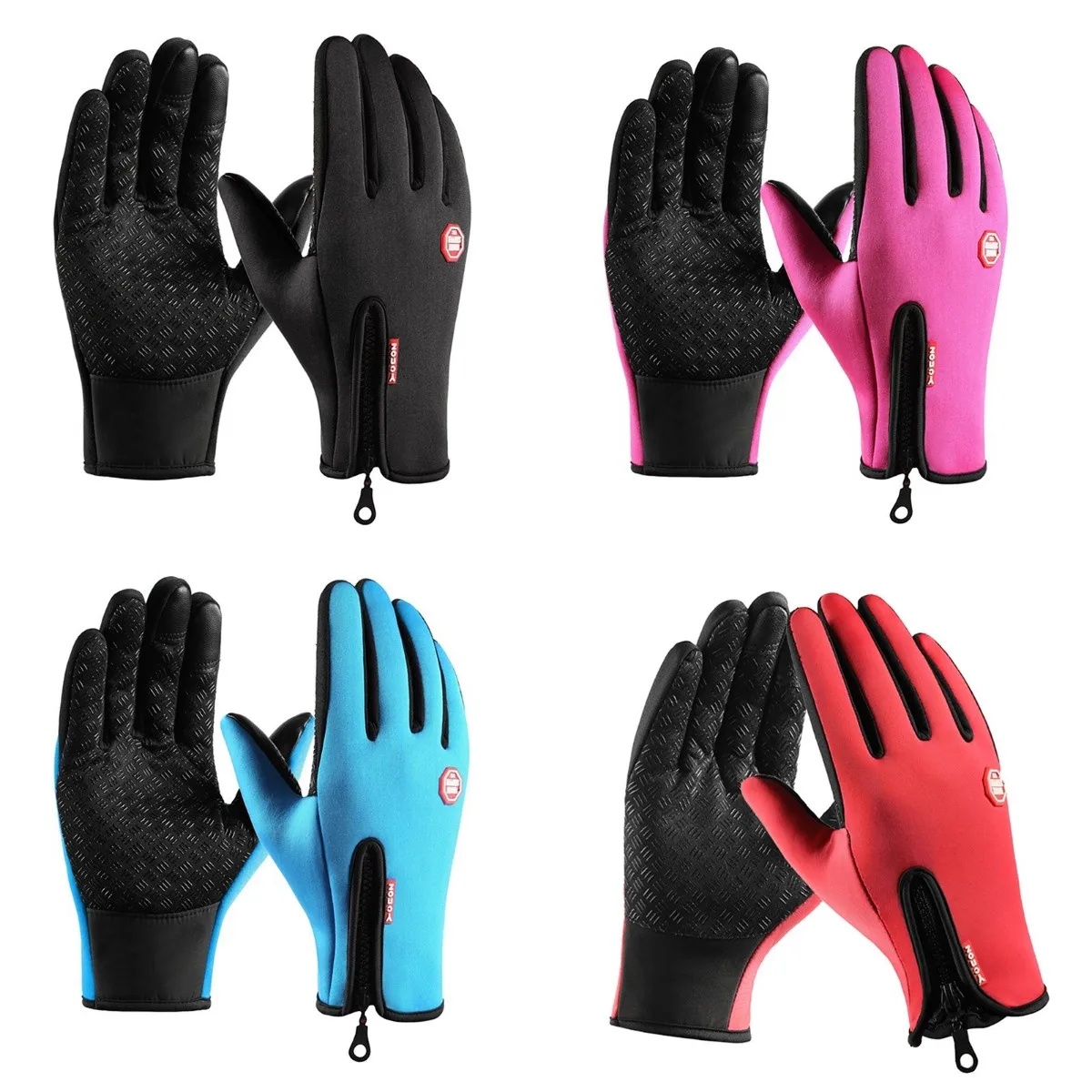 

1pair Outdoor Winter Gloves Waterproof Moto Thermal Fleece Lined Resistant Touch Screen Non-slip Motorbike Riding Snow Ski Glove