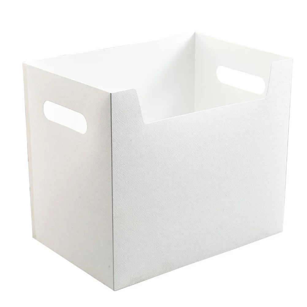 

2 PCS File Storage Box Plastic Folder Desktop Container Paper Organizer Multi-purpose Multipurpose Pp Office Household Case