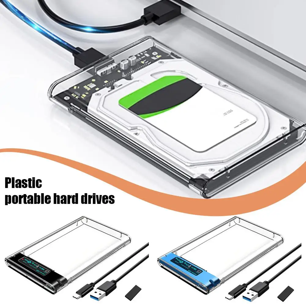 Для Shuole 2 5-дюймовый USB3.0 двухтактный слайд-крышка с круглым краем прозрачный