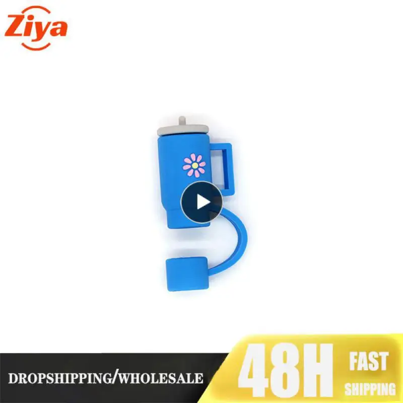 

Dust Cap Cute Safety Fashion Fruit Multiple Colors Available Straw Household Simple Animal Soft Rubber Cartoon Straight Pipe