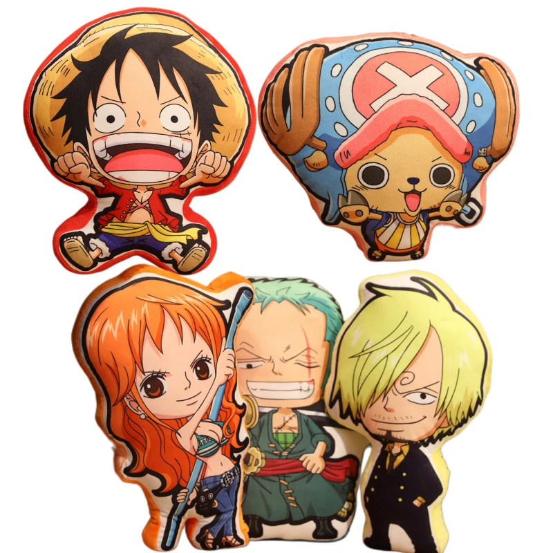 

30/50cm Cute Anime Pillow Luffy Zoro Nami Plush Toy Soft Stuffed Chopper Comfortable Back Cushion Home Decor Christmas Gifts