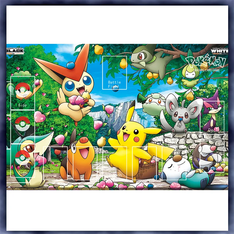 

Pokemon Trading Card Game Playmat Aimal Zoo Park Design Mat Mouse Pad Table Game Accessories Cartoon